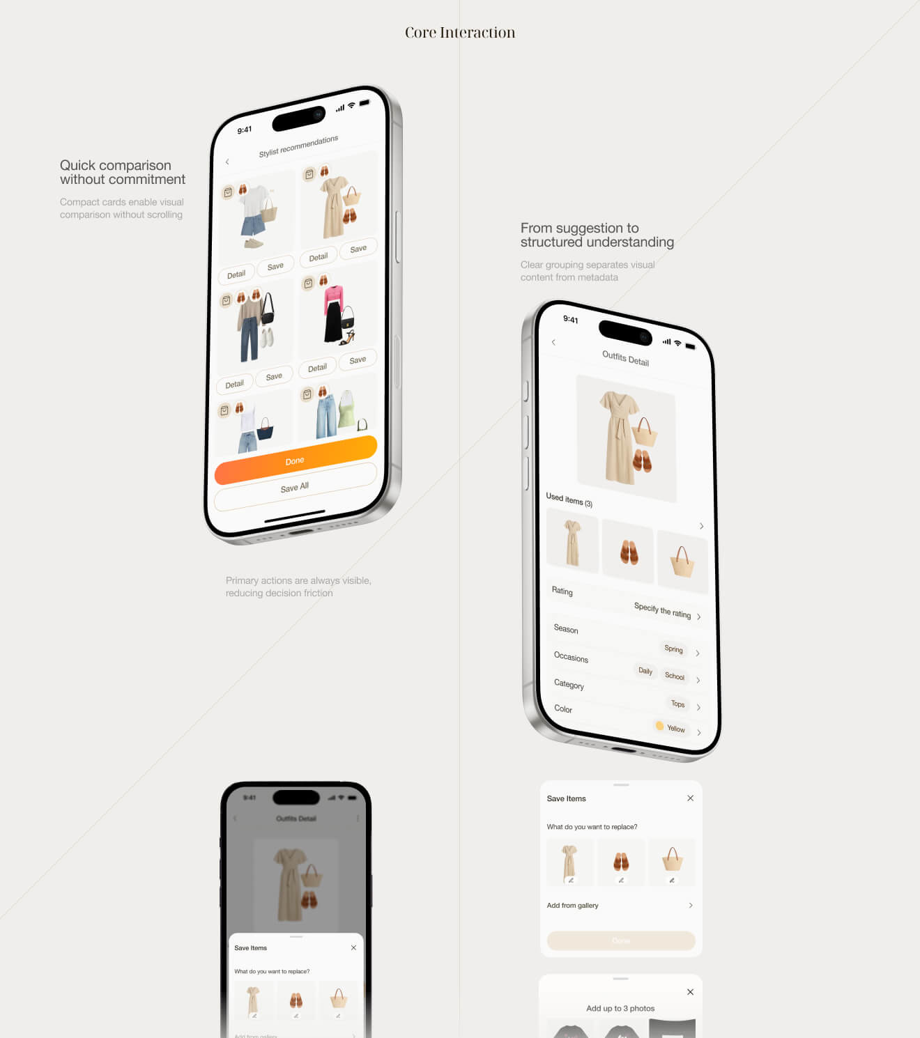 User flows of the AI stylist app