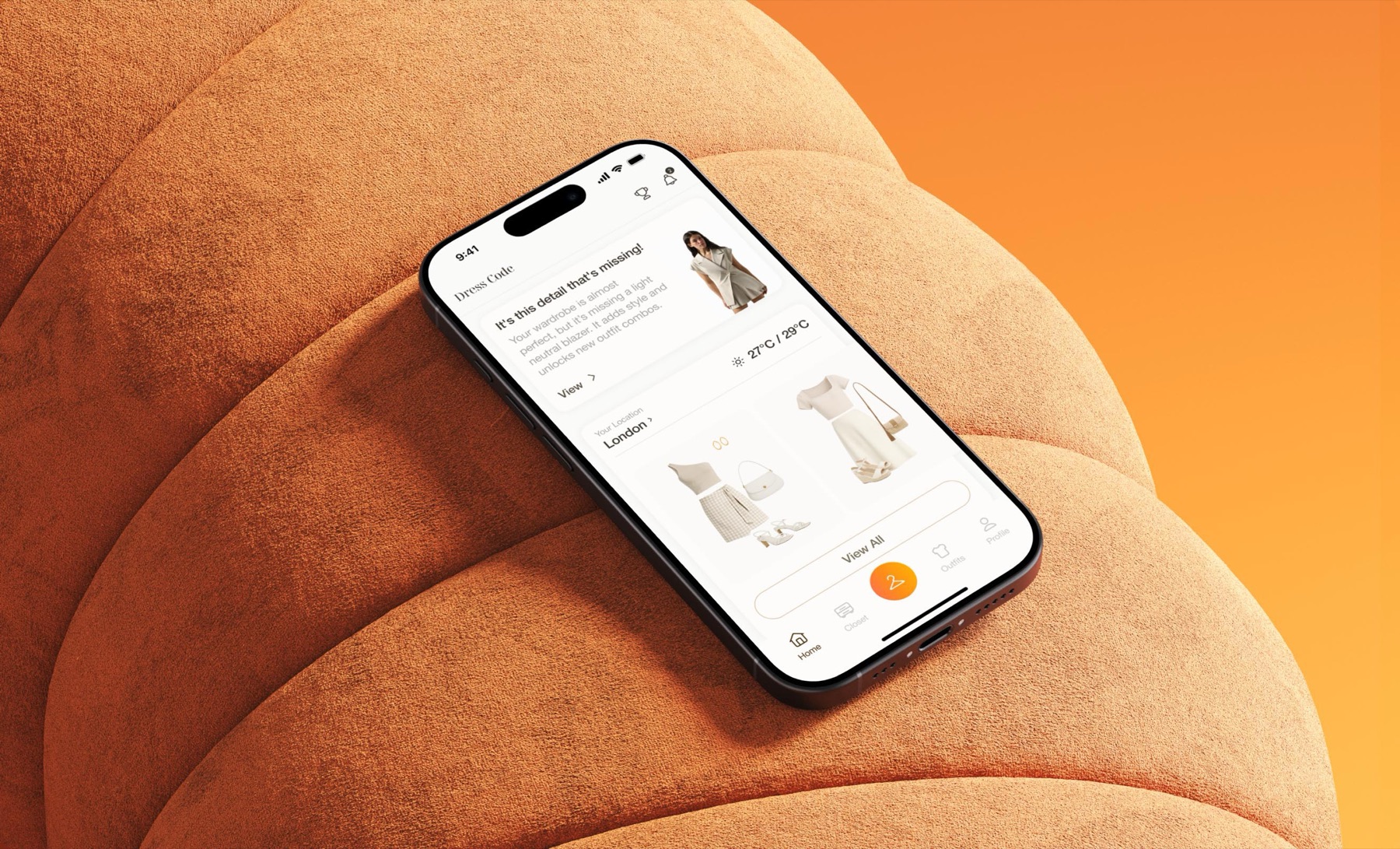 AI stylist mobile app on a phone