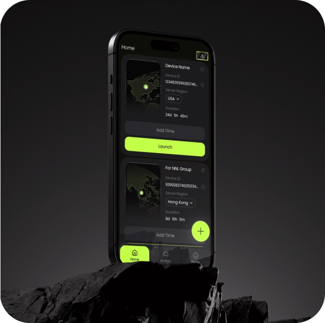 Virtual device home screen