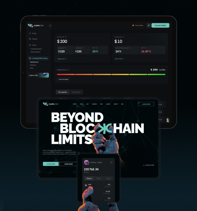 Landing page on tablet and mobile