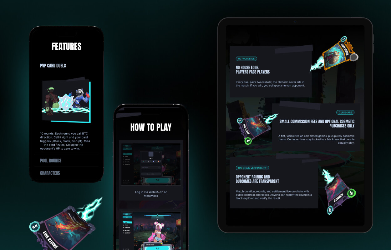 Feature and how-to-play screens