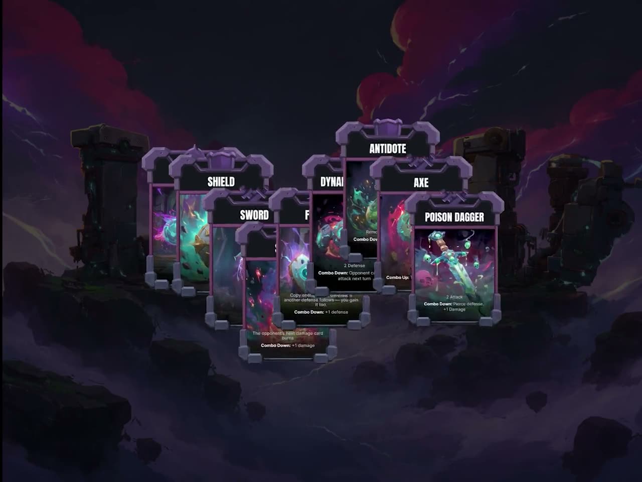 Animated game card from the PvP prediction game
