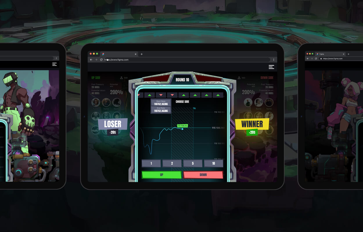 Match result screens