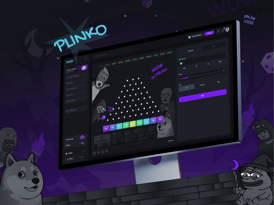 Plinko game screen